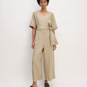 NWT Everlane Linen Jumpsuit in Khaki